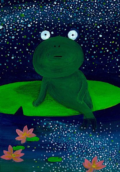 かえるの優雅なひととき