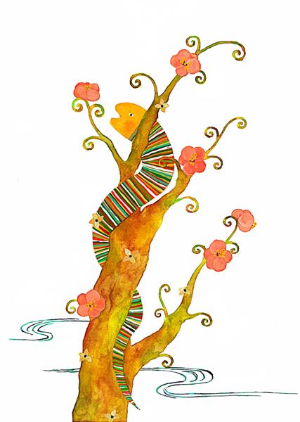 梅もどきとへび